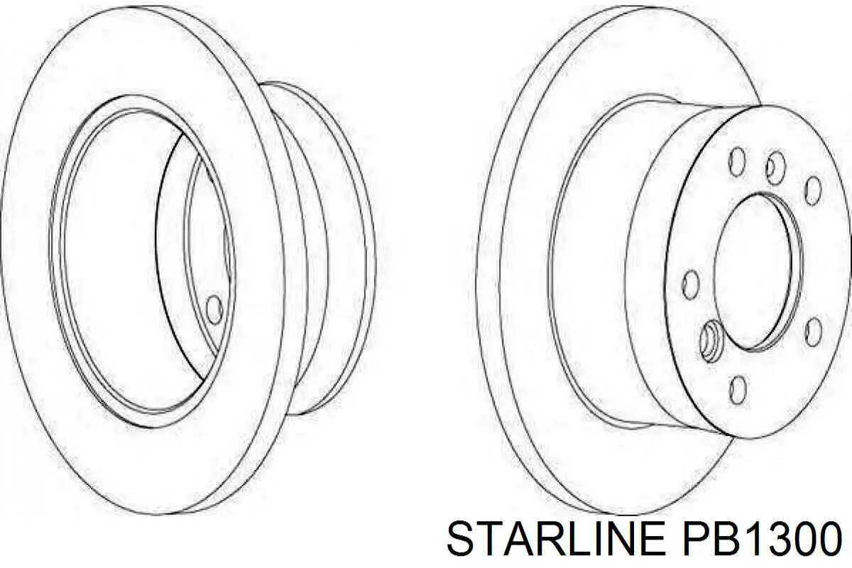 PB1300 Starline Freno de disco trasero