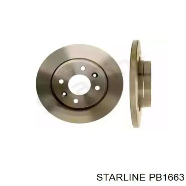 PB1663 Starline disco de freno delantero
