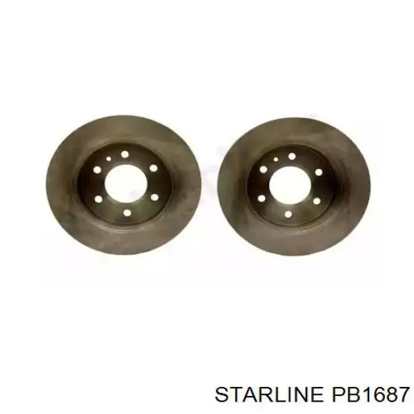 PB1687 Starline disco de freno trasero