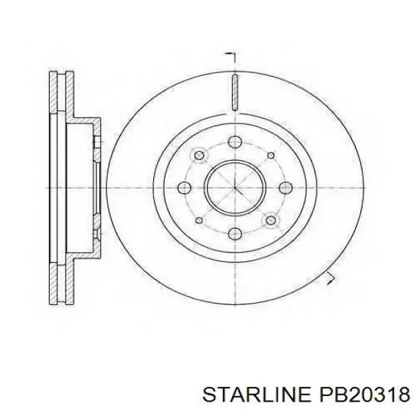 PB 20318 Starline freno de disco delantero