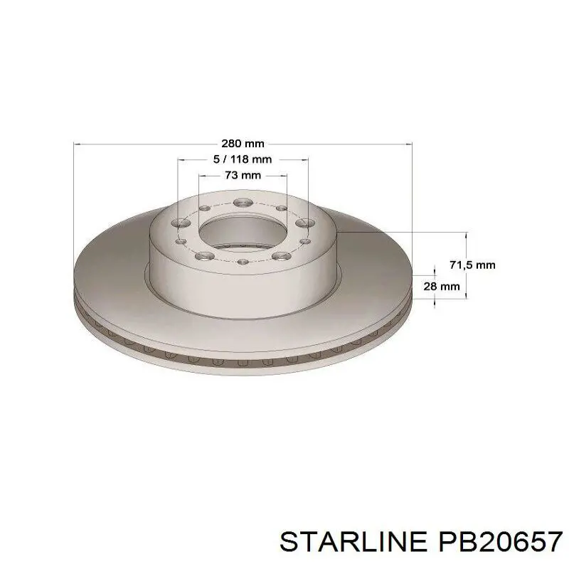 PB 20657 Starline freno de disco delantero