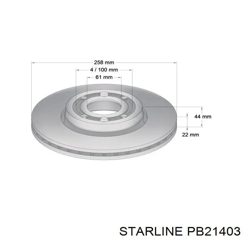 PB21403 Starline disco de freno delantero