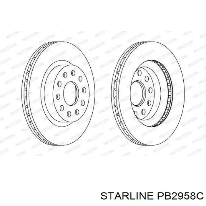 Freno de disco delantero Volkswagen Caddy 2 9K9