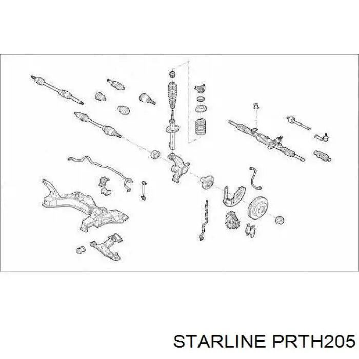 PR TH205 Starline muelle de suspensión eje delantero