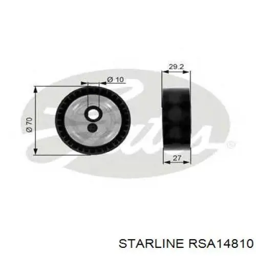 RSA14810 Starline polea inversión / guía, correa poli v