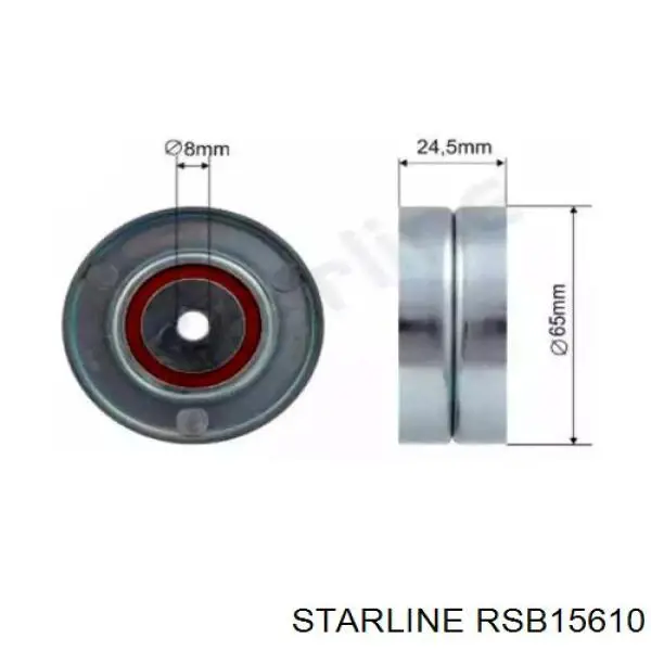 RS B15610 Starline polea inversión / guía, correa poli v