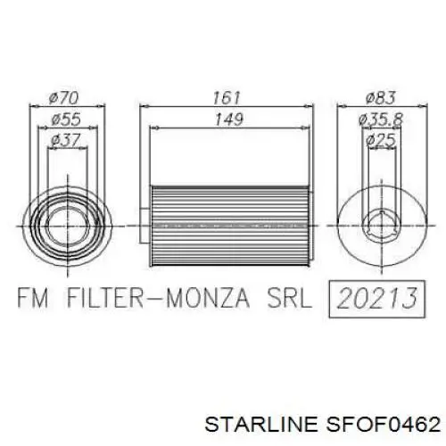 SF OF0462 Starline filtro de aceite