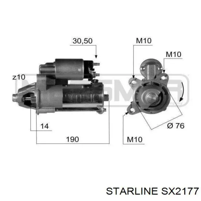 SX 2177 Starline motor de arranque