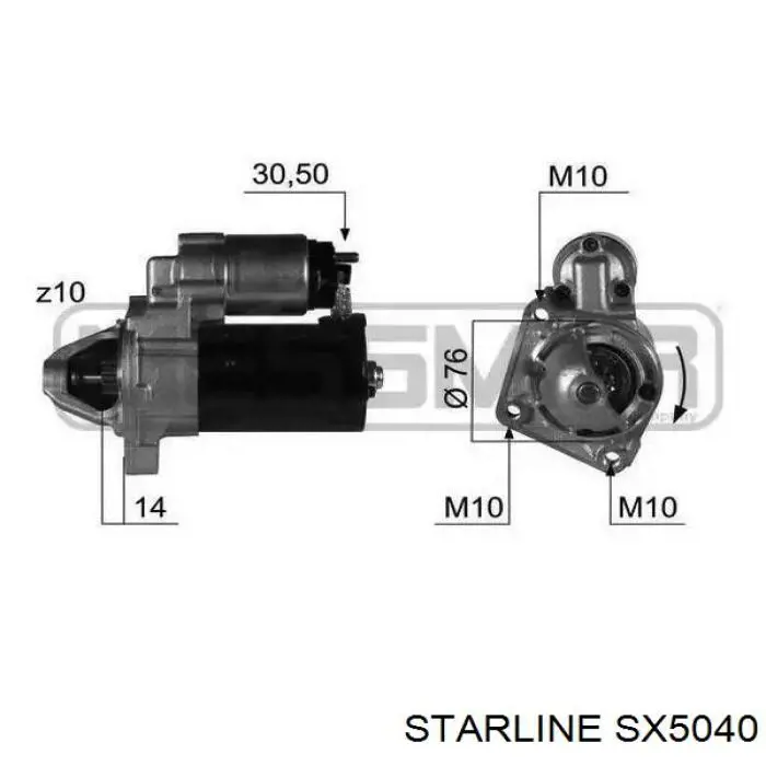 Motor de arranque LRS04247 Lucas