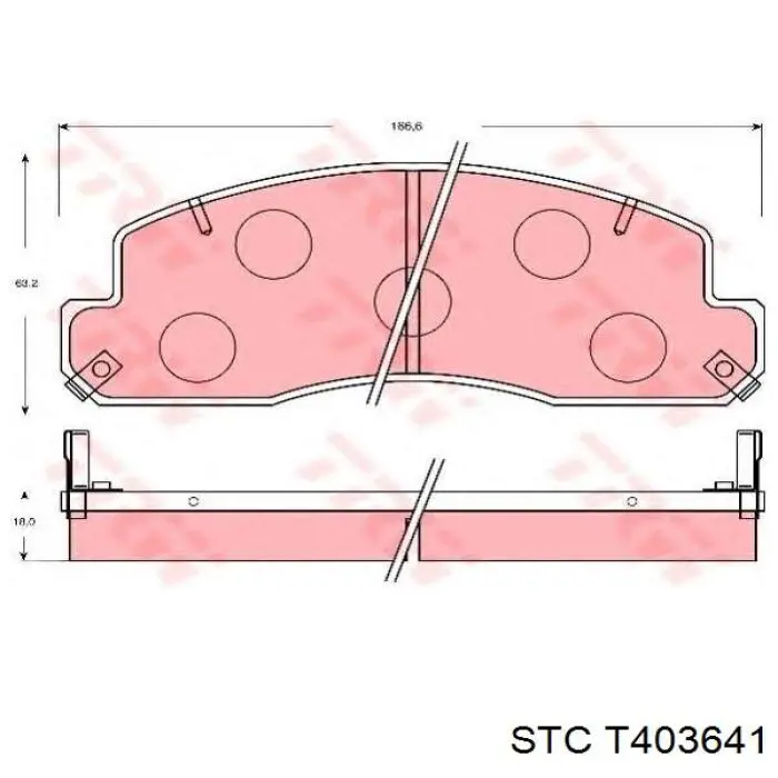 T403641 STC brida del sistema de refrigeración (triple)