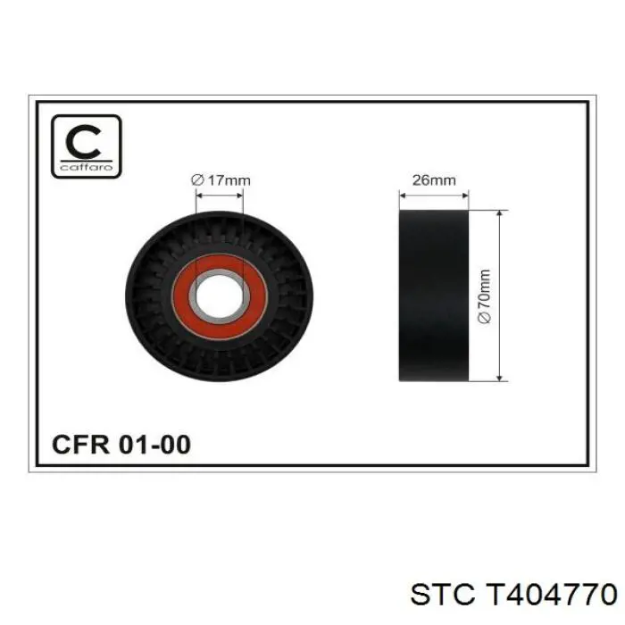 T404770 STC tensor de correa, correa poli v