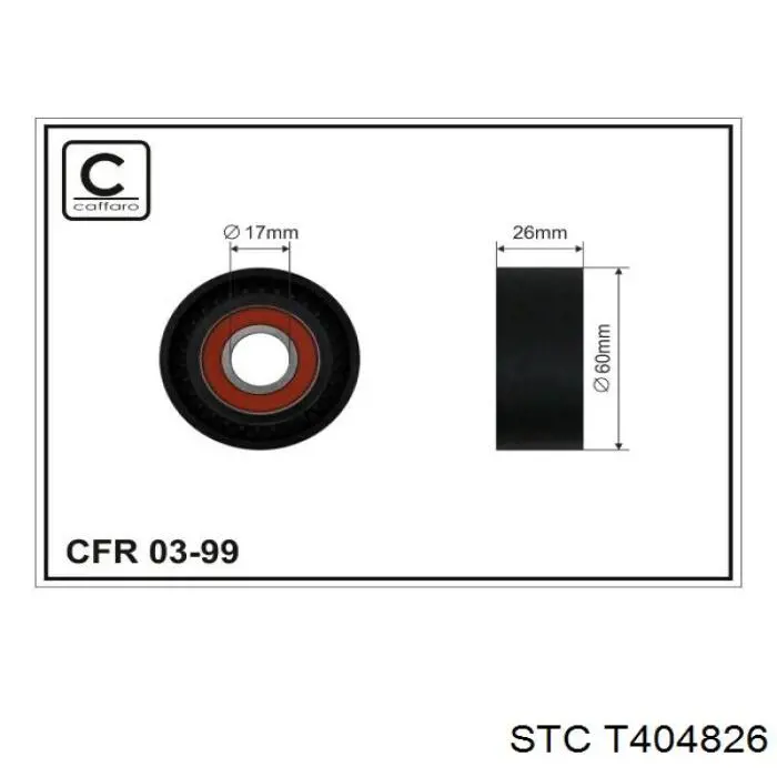 T404826 STC tensor de correa, correa poli v