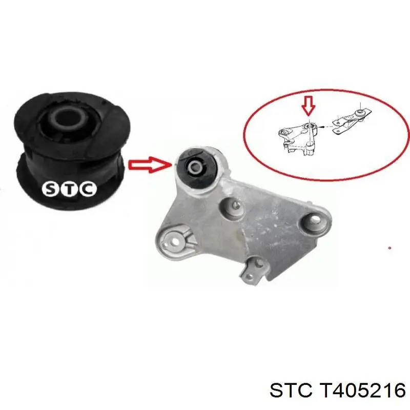 T405216 STC soporte, motor, derecho, silentblock