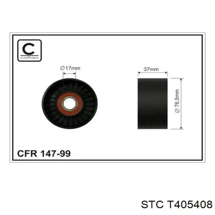 T405408 STC tensor de correa, correa poli v