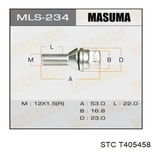 T405458 STC tornillo de rueda