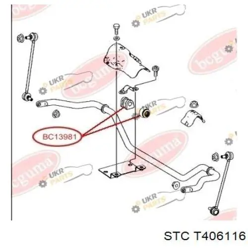 T406116 STC casquillo de barra estabilizadora delantera