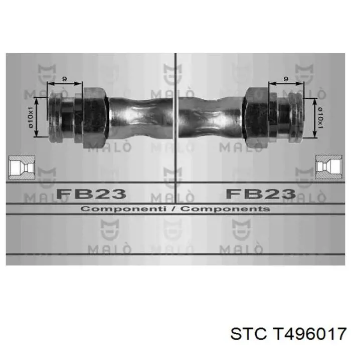 T496017 STC latiguillo de freno delantero