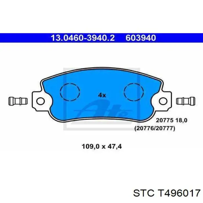 Latiguillos de freno delantero 010000 Cautex