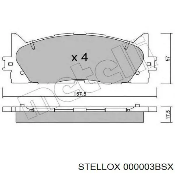 000003BSX Stellox pastillas de freno delanteras