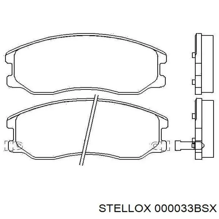 000033BSX Stellox pastillas de freno delanteras