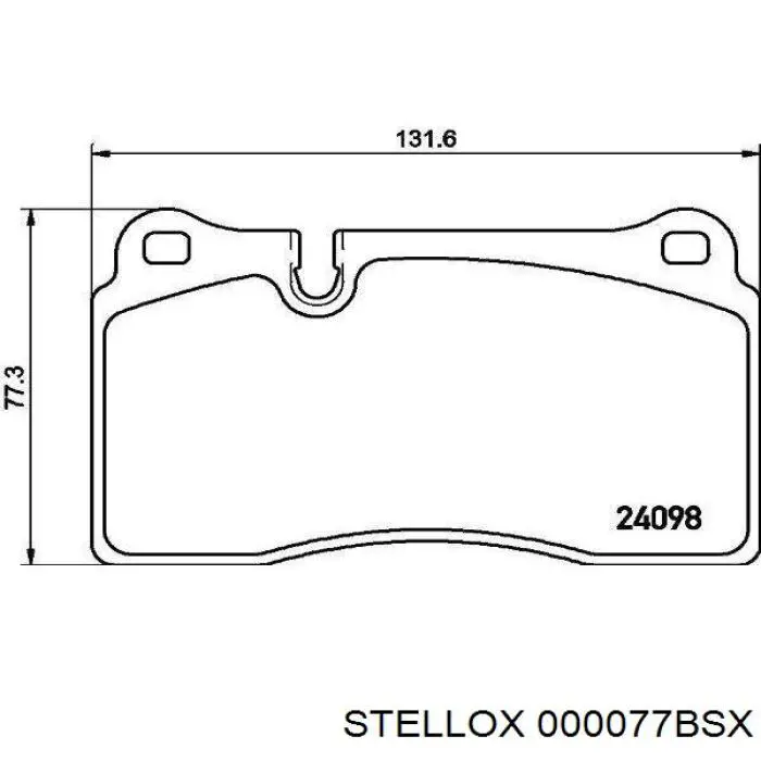 000077BSX Stellox pastillas de freno delanteras