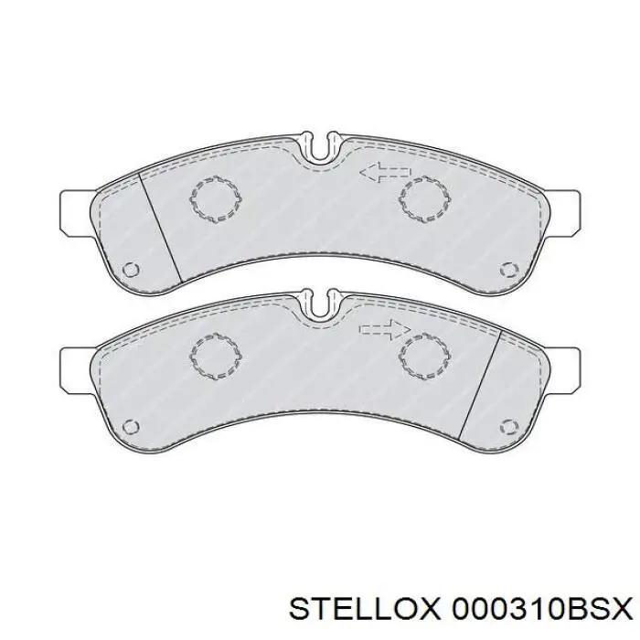 000310B-SX Stellox pastillas de freno traseras