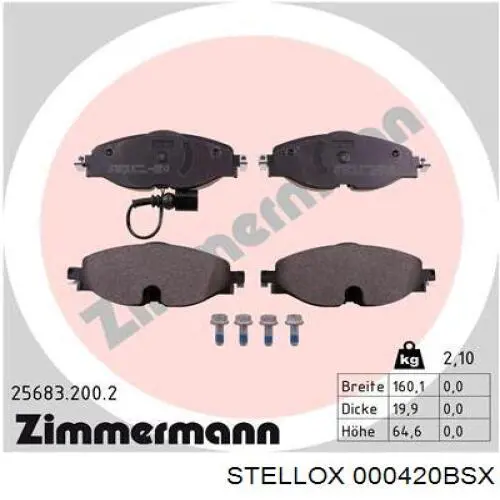 Pastillas de freno delanteras Volkswagen Tiguan 1 5N1, 5N2