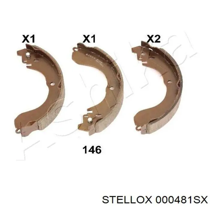 000481SX Stellox zapatas de frenos de tambor traseras