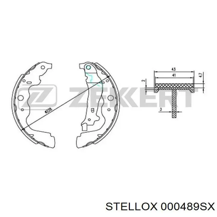 Zapatas de freno 8660004228 Renault (RVI)
