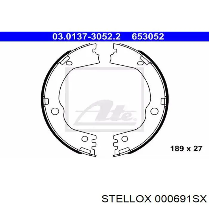 000691SX Stellox juego de zapatas de frenos, freno de estacionamiento