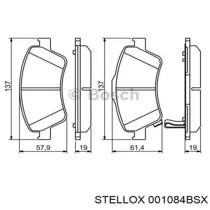 Pastillas de freno delanteras Toyota Corolla E12