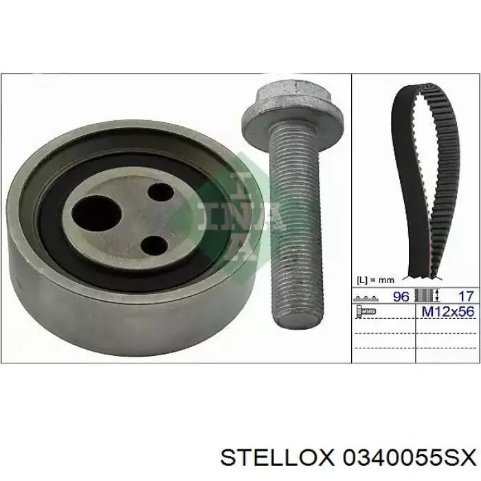 0340055SX Stellox rodillo, cadena de distribución