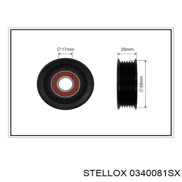 0340081SX Stellox tensor de correa poli v