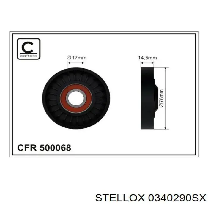 0340290SX Stellox Tensor de correa de alternador