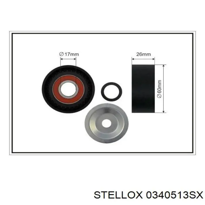 0340513SX Stellox tensor de correa, correa poli v