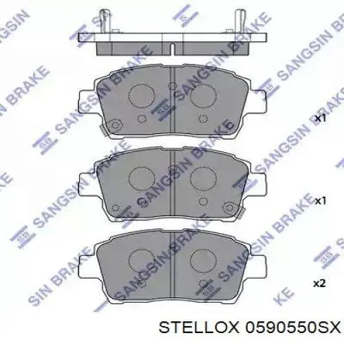 0590550SX Stellox pinza de freno delantera derecha