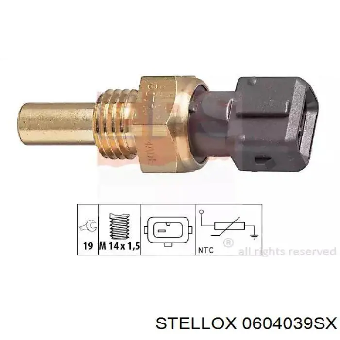 0604039SX Stellox sensor de temperatura del refrigerante