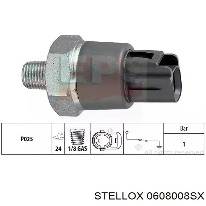 Indicador, presión del aceite Peugeot 207 WA, WC