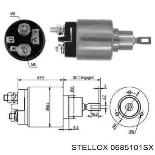 Interruptor magnético, estárter Audi A2 8Z0