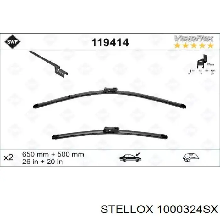 10-00324-SX Stellox bomba de limpiaparabrisas delantera/trasera