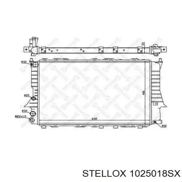 1025018SX Stellox radiador refrigeración del motor