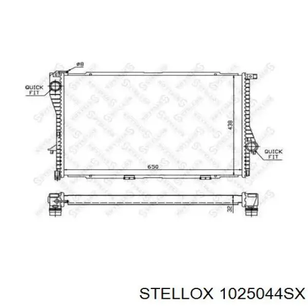 1025044SX Stellox radiador refrigeración del motor