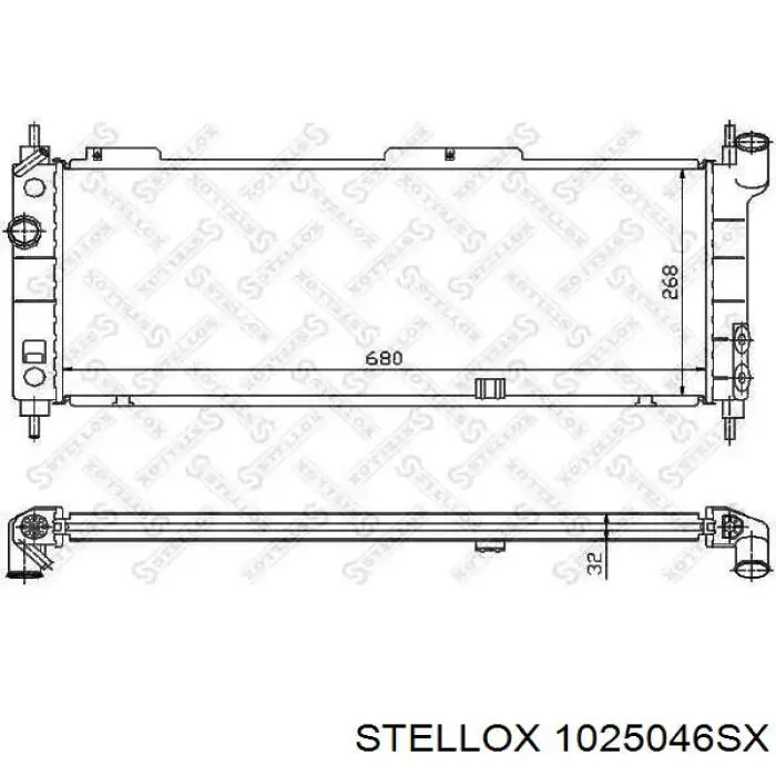 1025046SX Stellox radiador refrigeración del motor