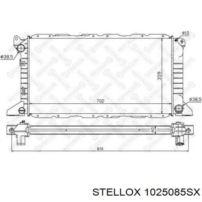 1025085SX Stellox radiador refrigeración del motor