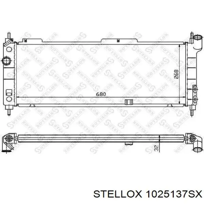 1025137SX Stellox radiador refrigeración del motor