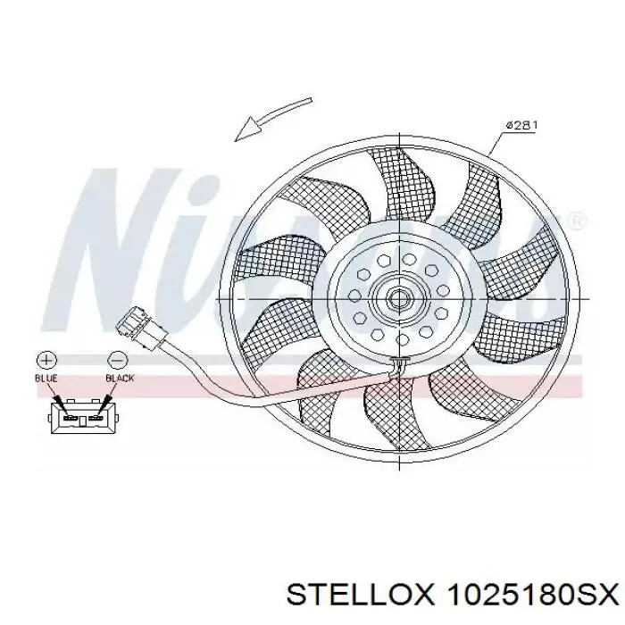 10-25180-SX Stellox radiador refrigeración del motor