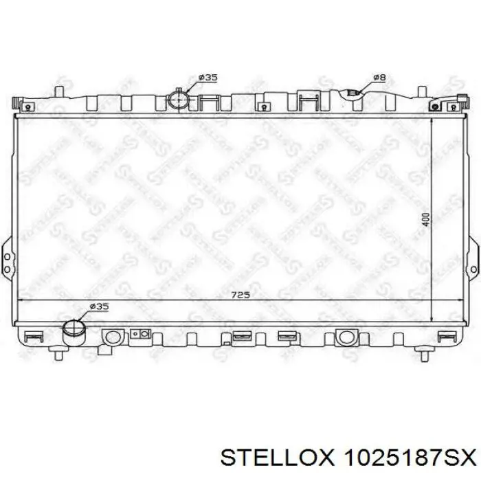 1025187SX Stellox radiador refrigeración del motor