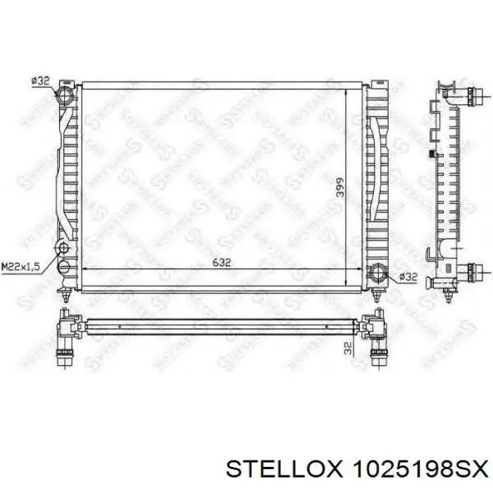 1025198SX Stellox radiador refrigeración del motor