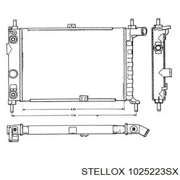 1025223SX Stellox radiador refrigeración del motor