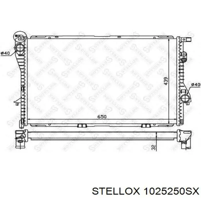 1025250SX Stellox radiador refrigeración del motor